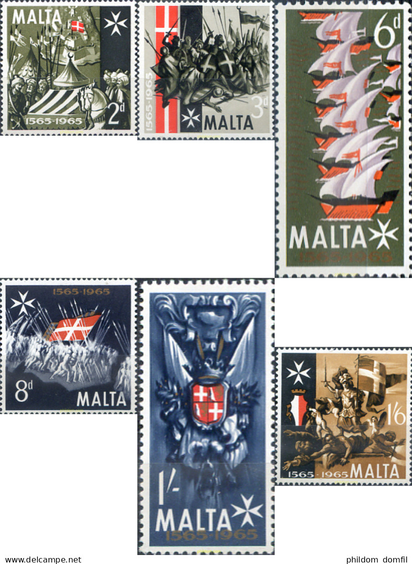 729985 HINGED MALTA 1965 4 CENTENARIO DE LA SEDE - Malta