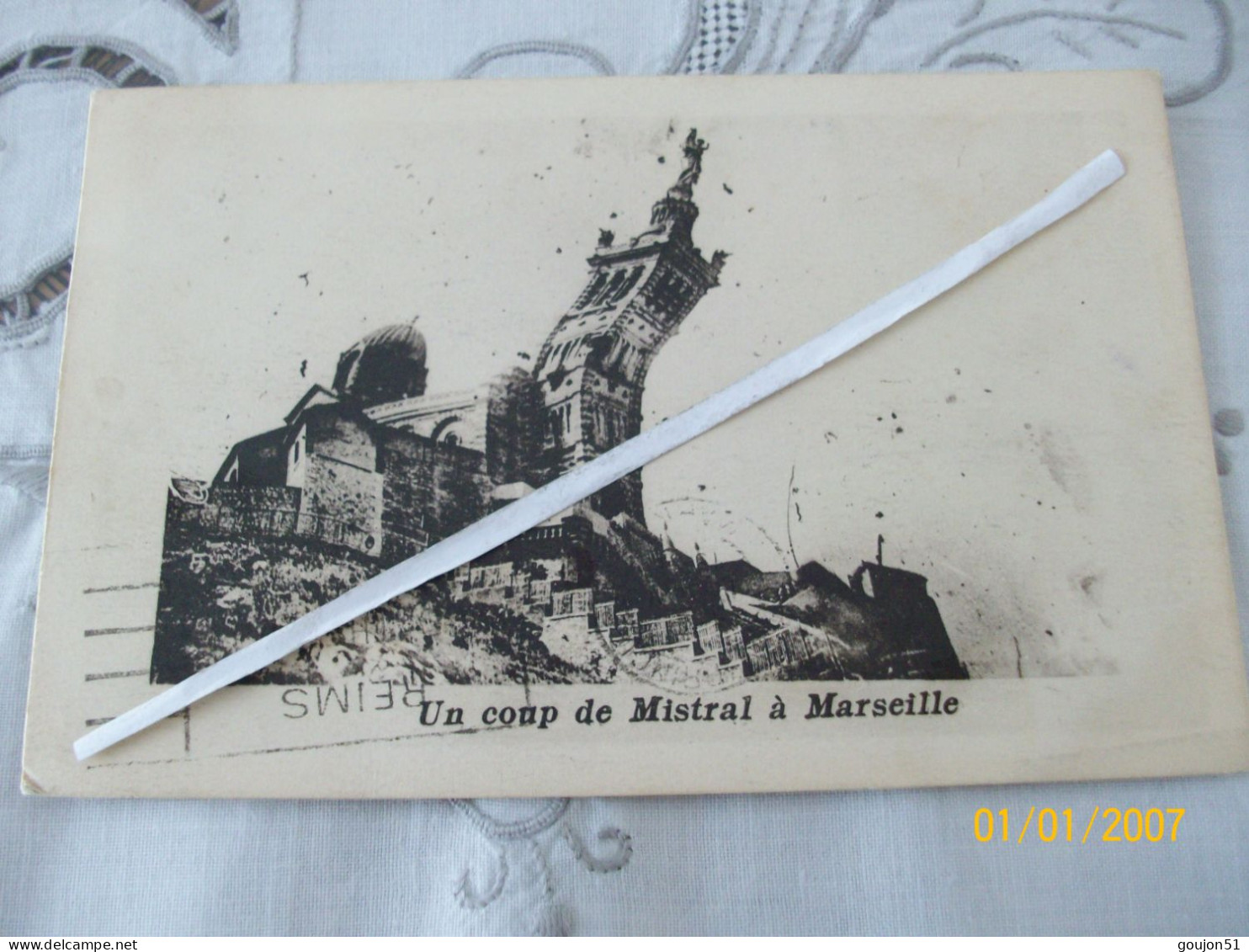 MARSEILLE (13)  " UN COUP DE MISTRAL A MARSEILLE" - Notre-Dame De La Garde, Funicolare E Vergine