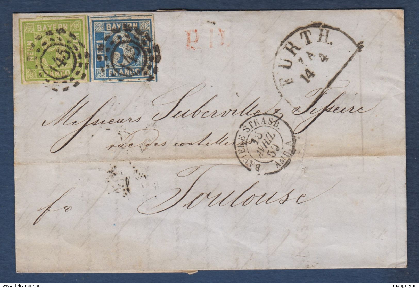 Bavière - Lettre De FURTH Pour La France - Lettres & Documents