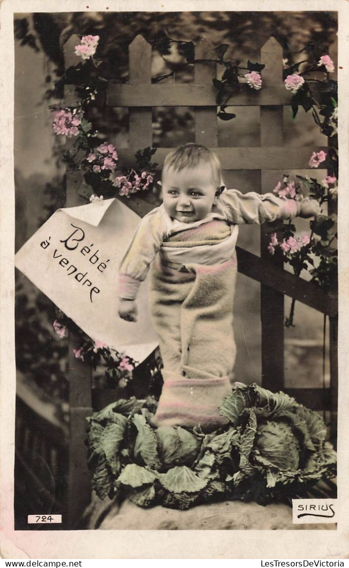 FANTAISIES - Bébés - Bébé à Vendre - Fleurs - Colorisé - Carte Postale Ancienne - Baby's