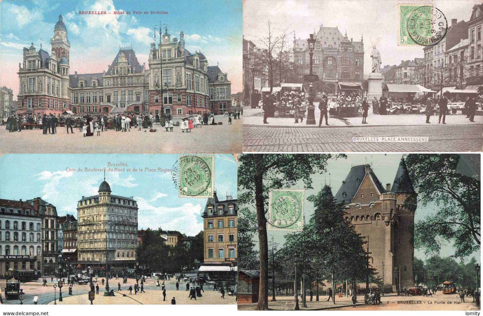 Déstockage Lot 33 Cartes Postales CPA Belgique Bruxelles - Sets And Collections