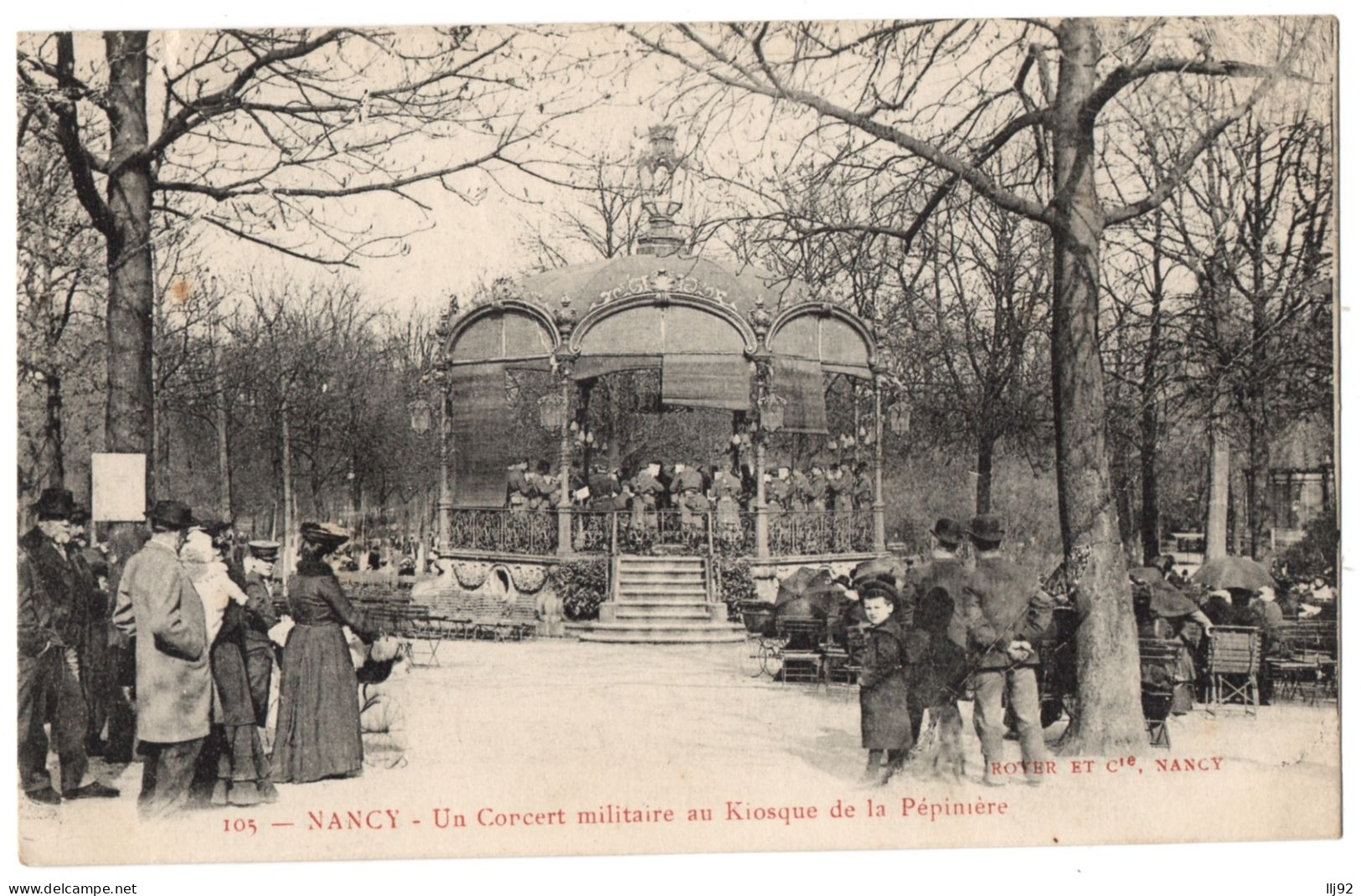 CPA 54 - NANCY (Meurthe Et Moselle) - 105. Un Concert Militaire Au Kiosque De La Pépinière - Nancy