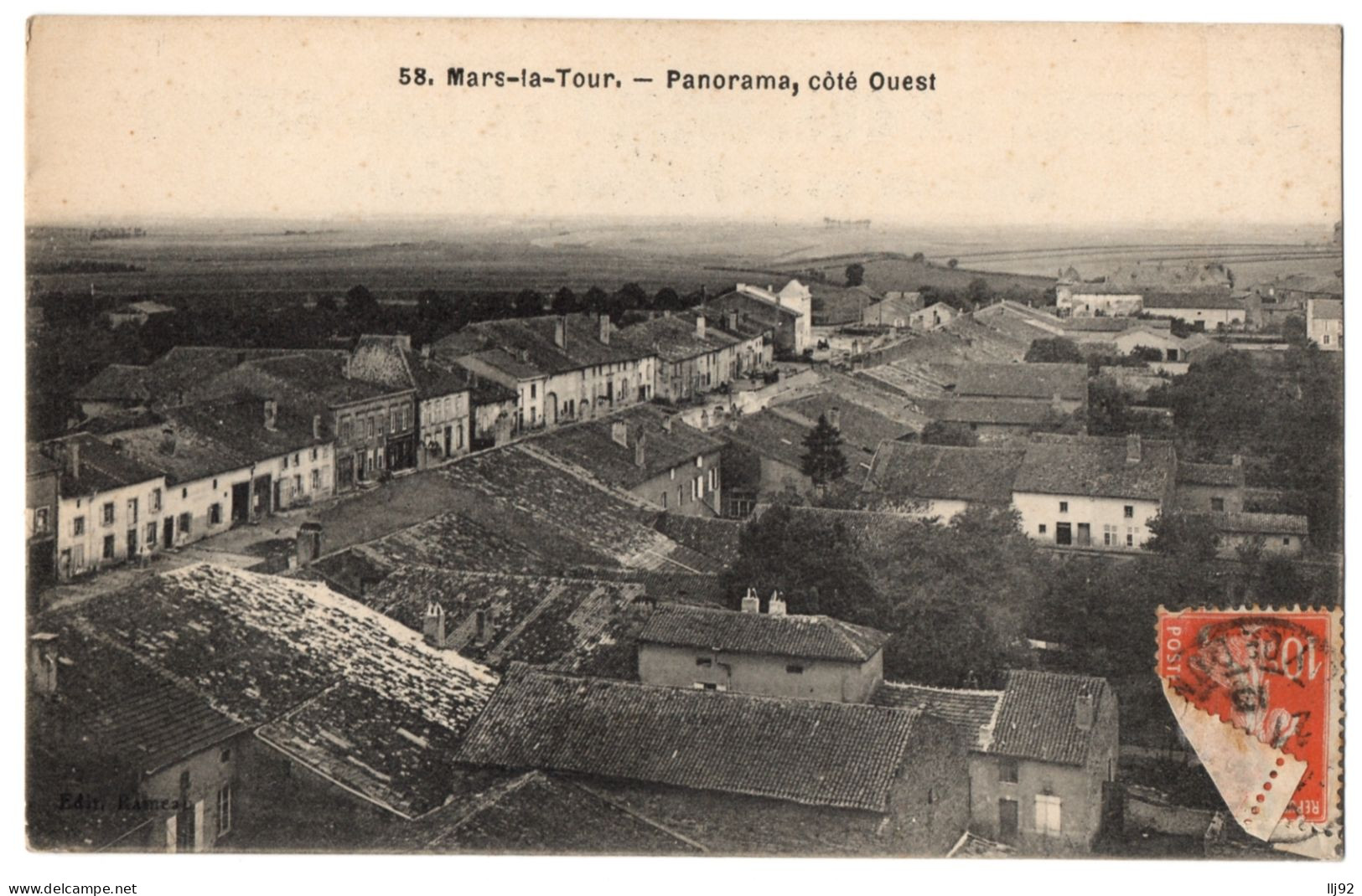 CPA 54 - MARS LA TOUR (Meurthe Et Moselle) - 58.Panorama, Côté Ouest - Pub Chaussures Hanauer Au Dos - Autres & Non Classés