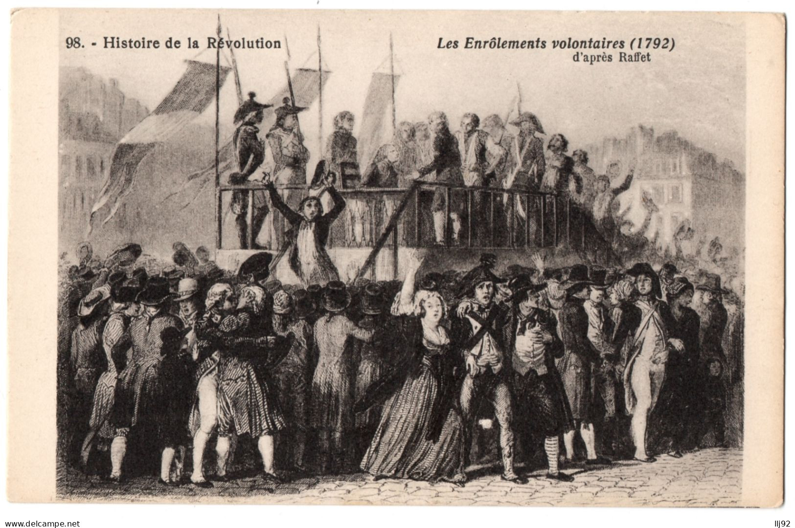 CPA Histoire De La Révolution. 98. Les Enrôlements Volontaires (1792) D'après Raffet - Geschichte