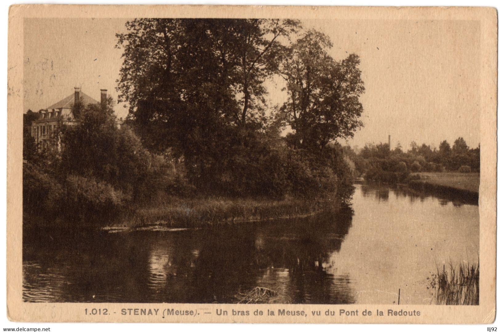 CPA 55 - STENAY (Meuse) - 1012. Un Bras De La Meuse, Vu Du Pont De La Redoute - Stenay