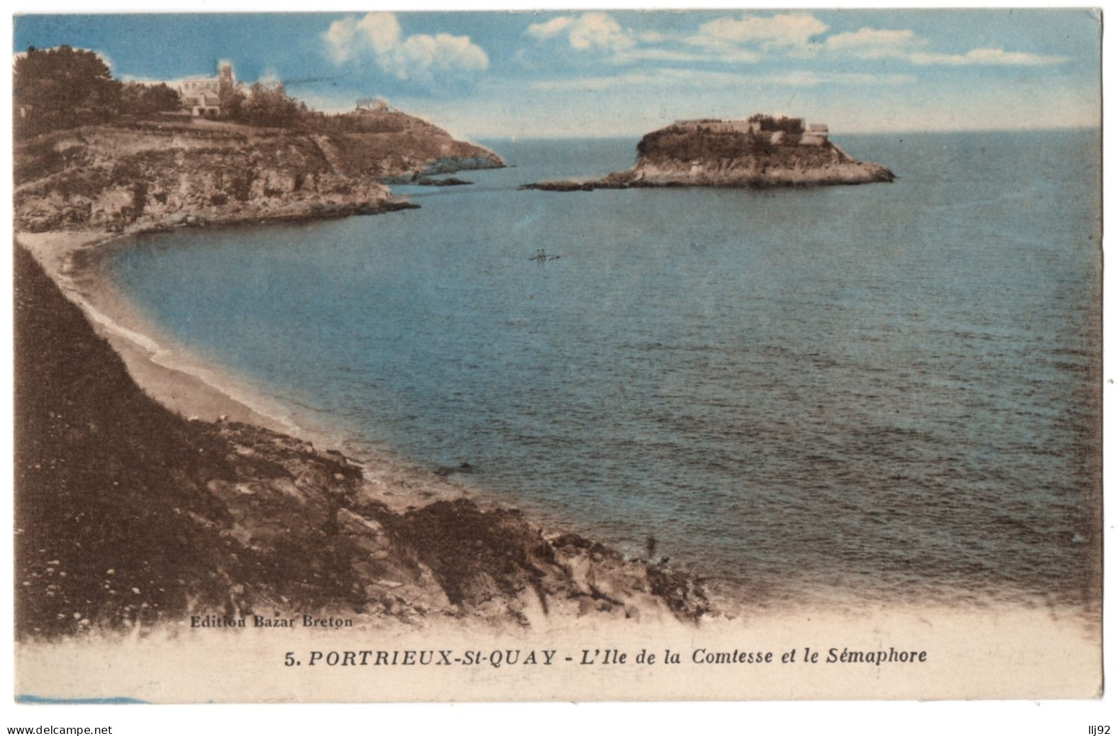 CPA 22 - SAINT QUAY PORTRIEUX (Côtes D'Armor) - 5. L'Ile De La Comtesse Et Le Sémaphore - Saint-Quay-Portrieux