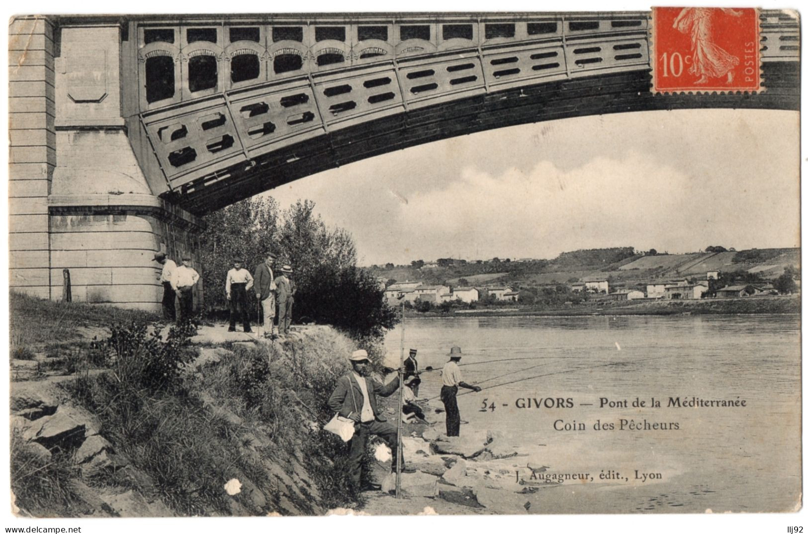 CPA 69 - GIVORS (Rhone) - 54. Pont De La Méditerranée. Coin Des Pêcheurs (animée) - Givors