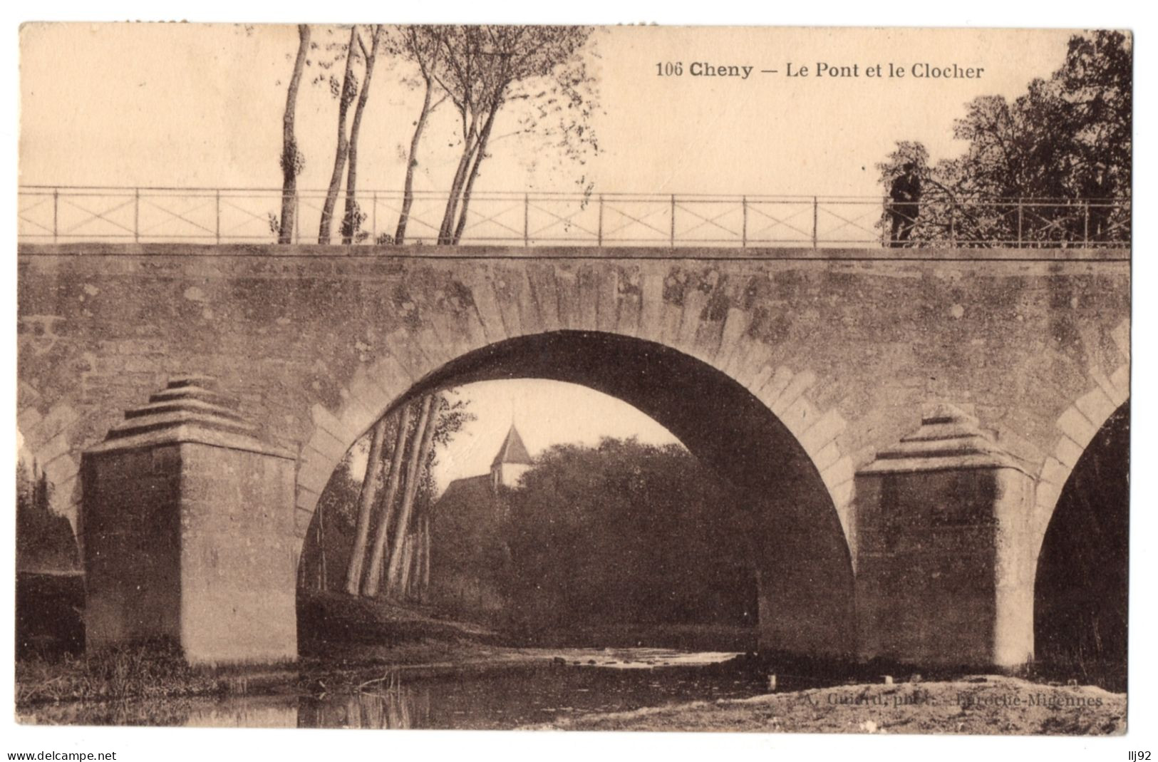 CPA 89 - CHENY (Yonne) - 106. Le Pont Et Le Clocher - Cheny