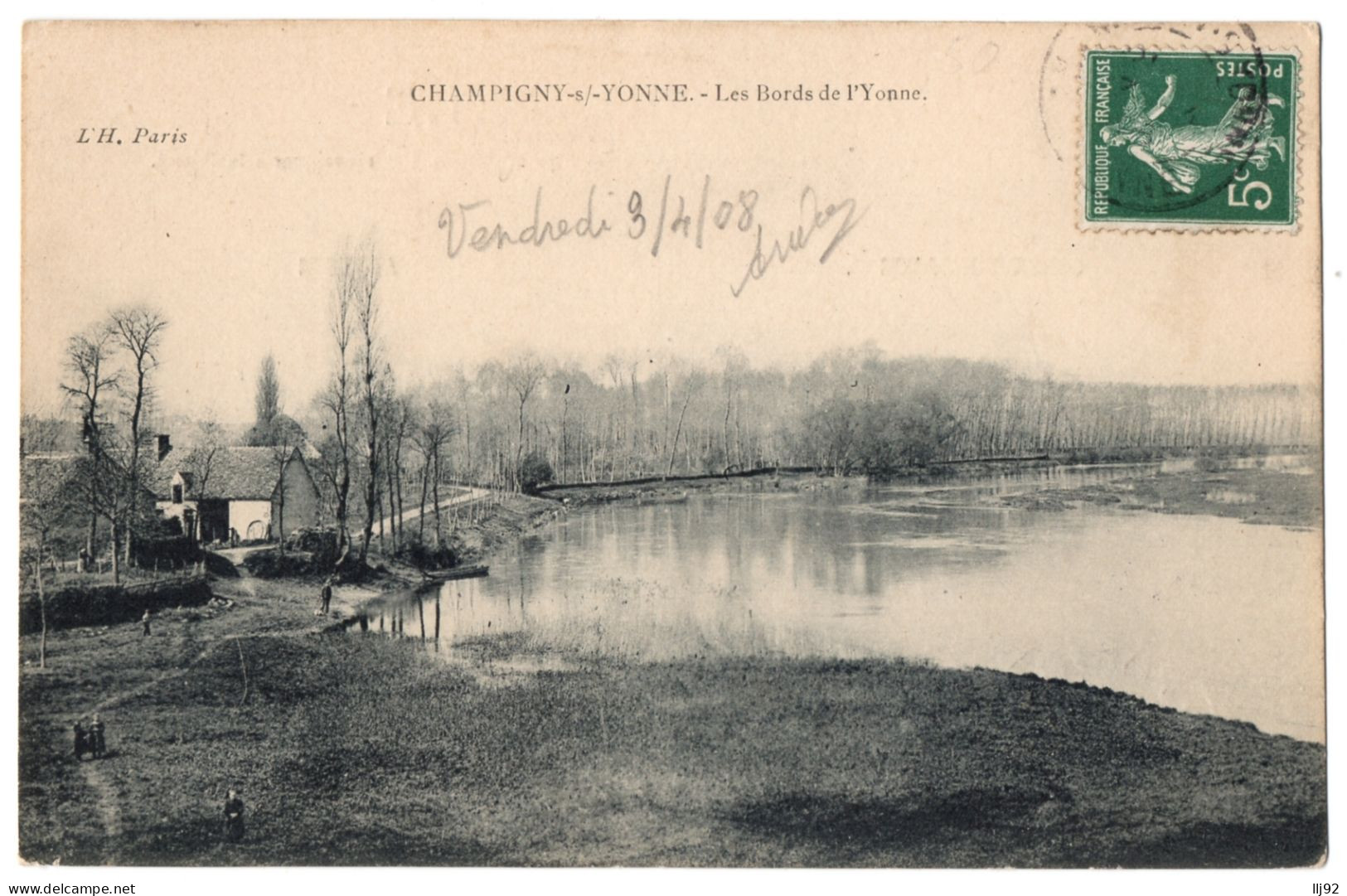 CPA 89 - CHAMPIGNY SUR YONNE (Yonne) - Les Bords De L'Yonne - Champigny