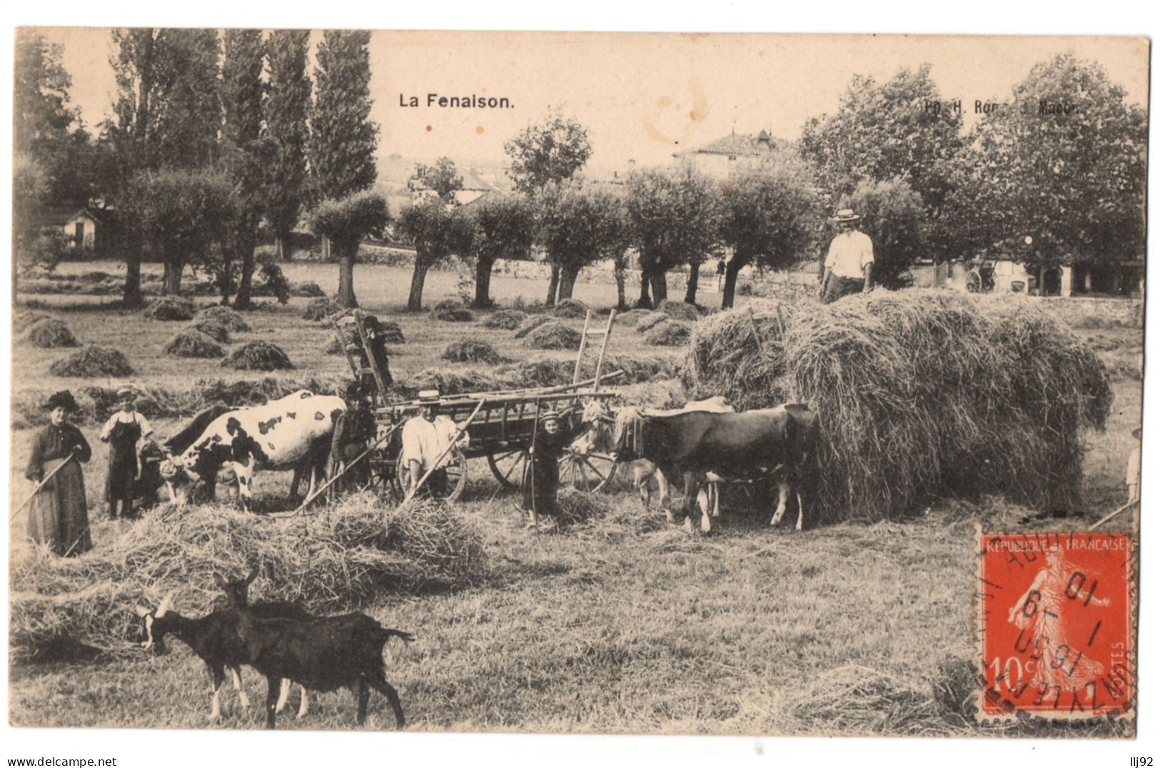 CPA 71  (Saône Et Loire) - La Fenaison (animée) - Située à DONZY Le National - Cultivation