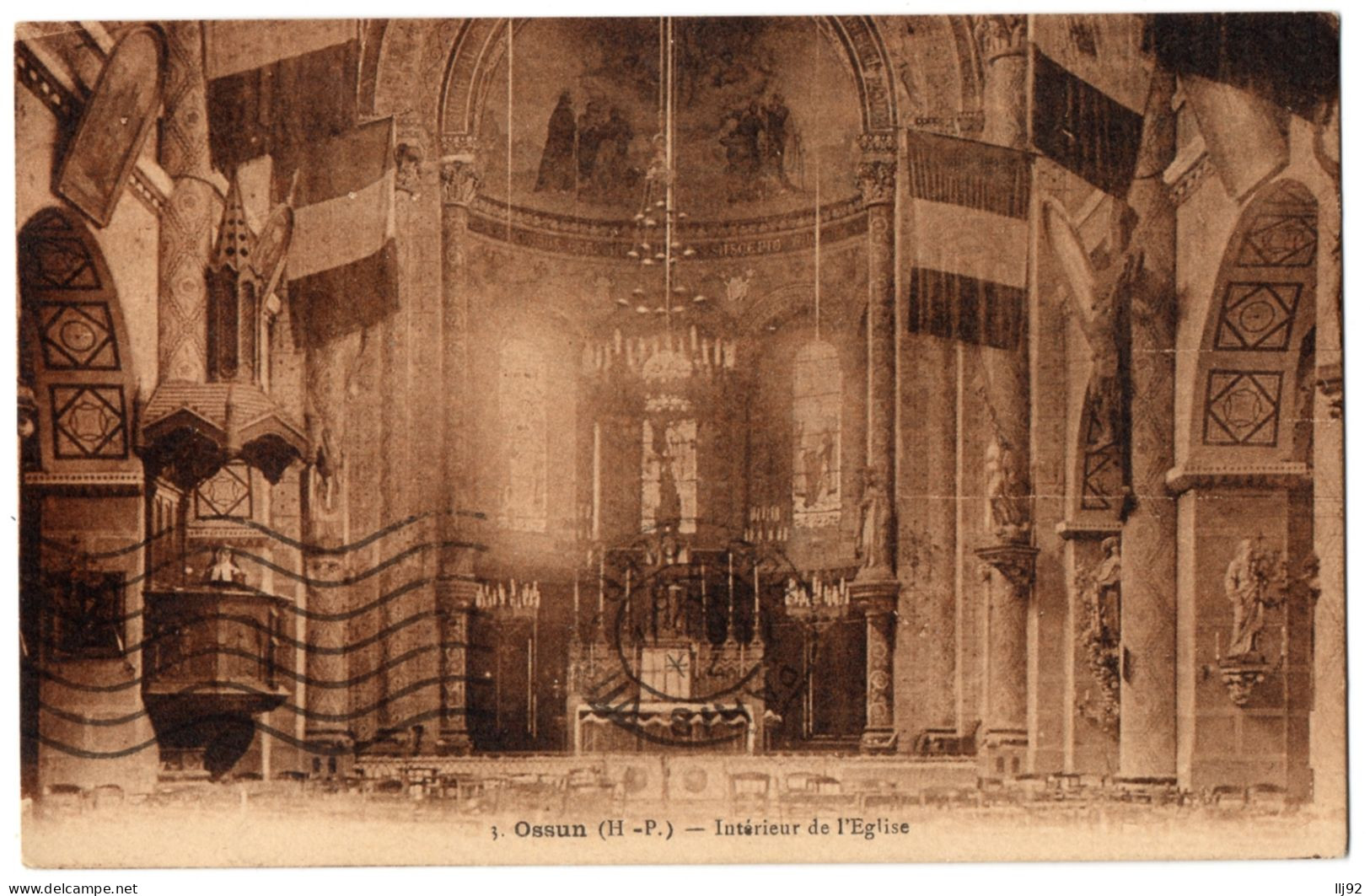 CPA 65 - OSSUN (Hautes Pyrénées) - 3. Intérieur De L'Eglise - Ossun