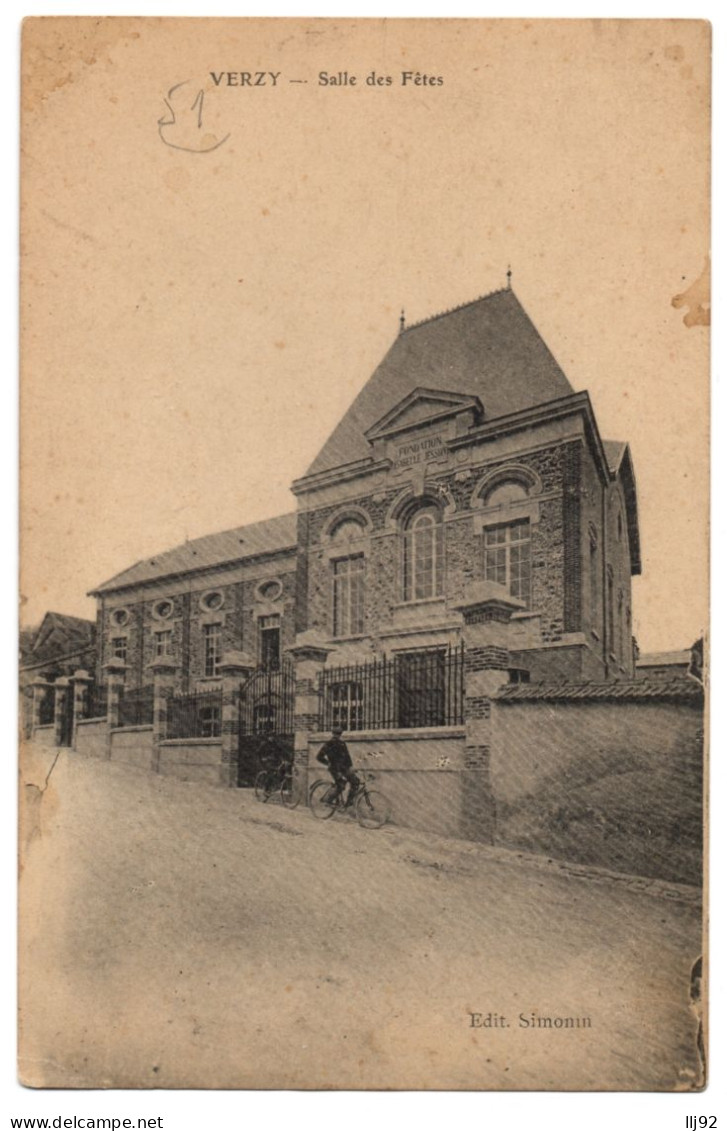 CPA 51 - VERZY (Marne) - Salle Des Fêtes - Ed. Simonin - Verzy