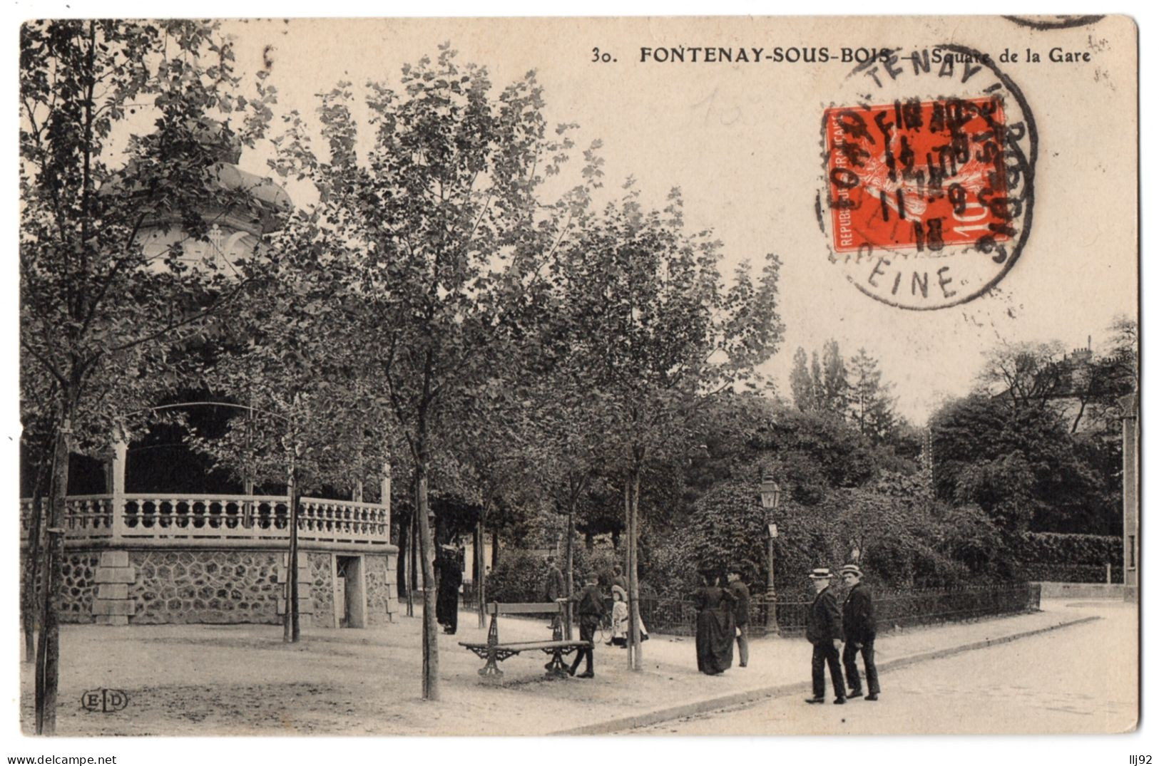 CPA 94 - FONTENAY SOUS BOIS  (Val De Marne) - 30. Square De La Gare - ELD - Fontenay Sous Bois