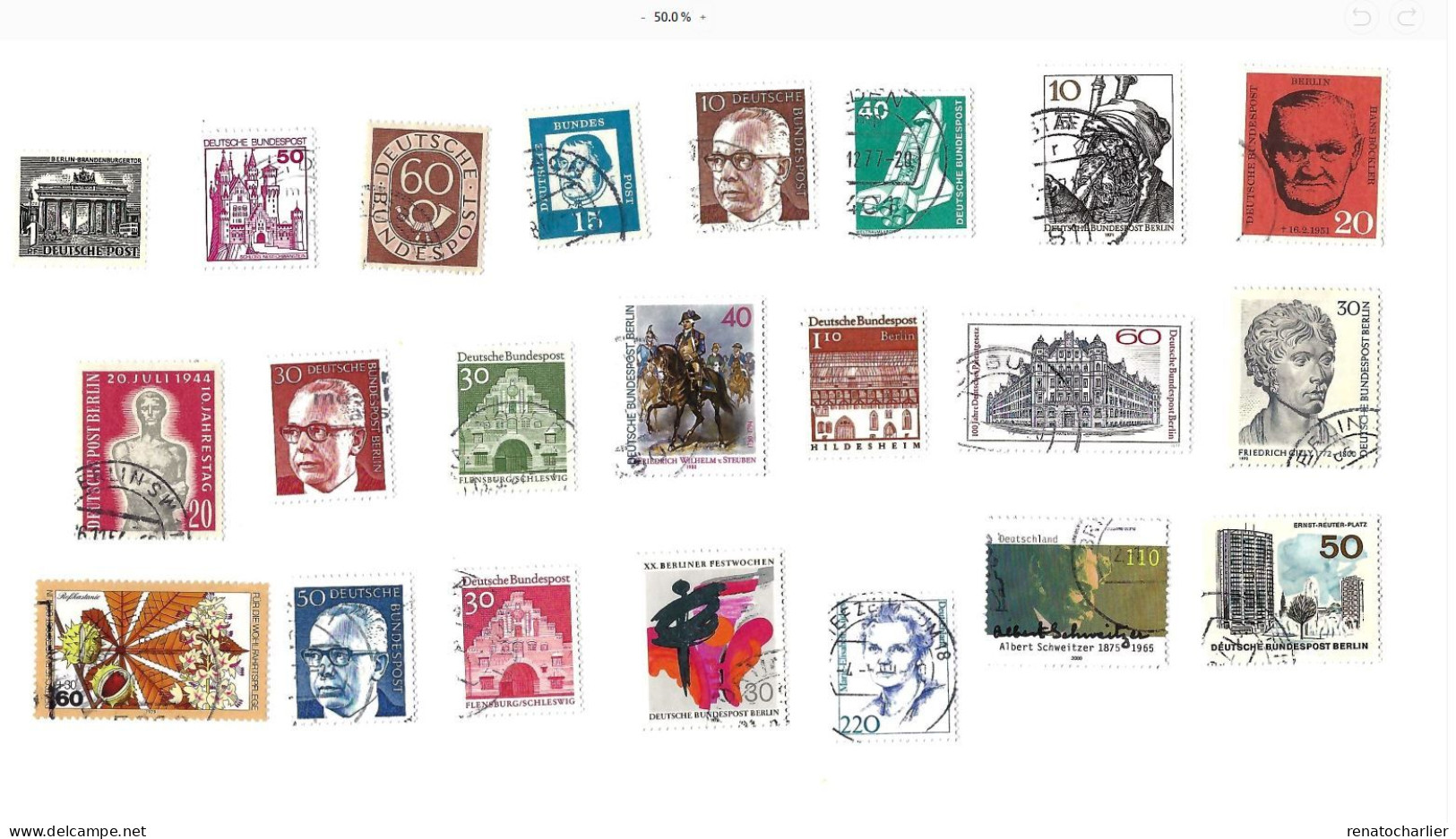 Collection De 75 Timbres  Oblitérés. - Collections