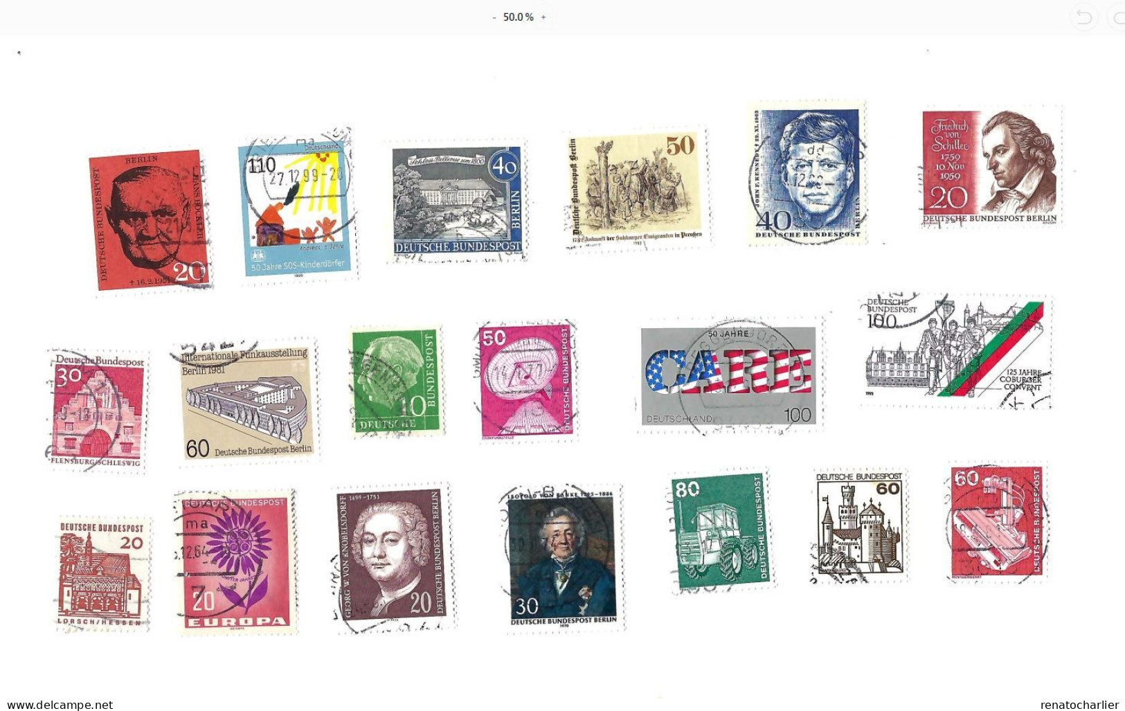 Collection De 75 Timbres  Oblitérés. - Sammlungen