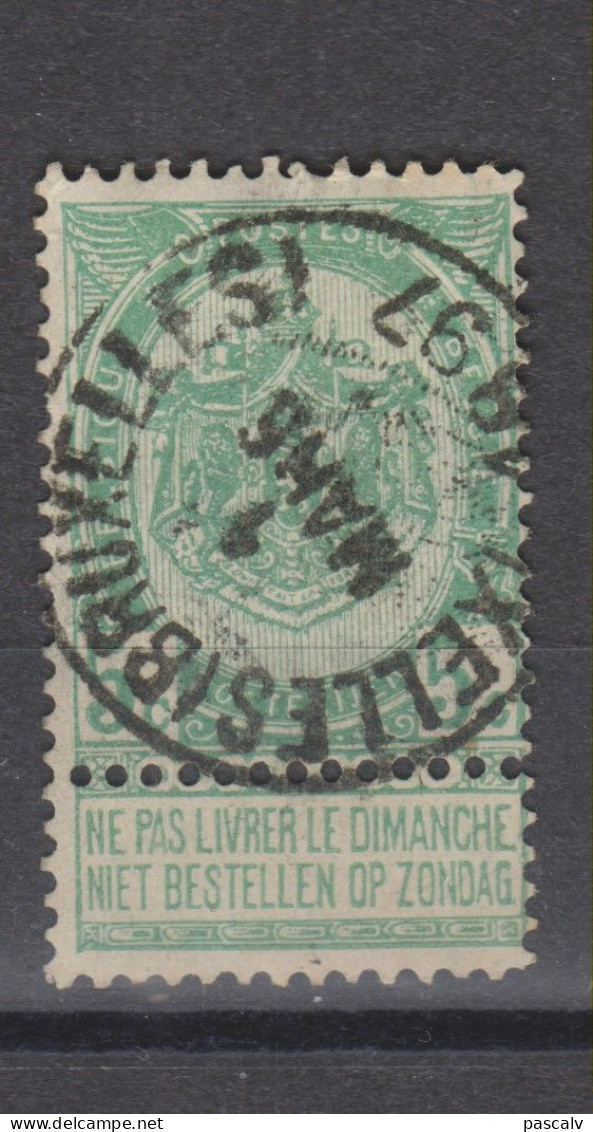 COB 56 Oblitération Centrale IXELLES (BRUXELLES) - 1893-1907 Coat Of Arms