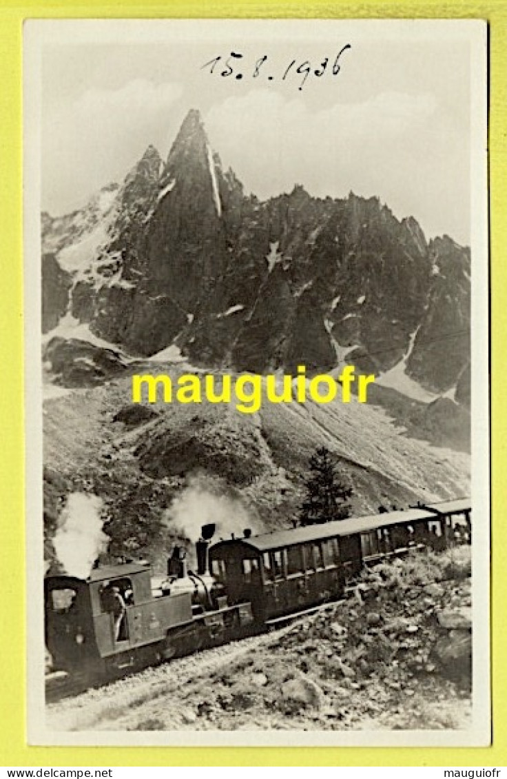 TRANSPORTS / CHAMONIX / TRAIN À VAPEUR / CHEMINS DE FER DU MONTENVERS ET L'AIGUILLE DU DRU / 1936 - Trenes