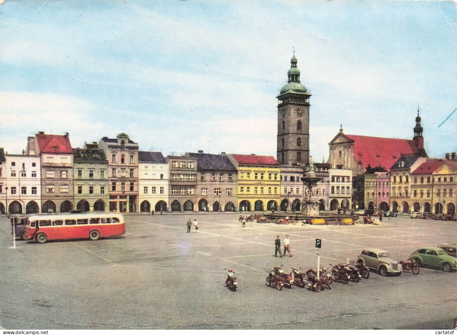 CESKE BUDEJOVICE . Zizkaplatz . Place Square ZIZKA . - Tschechische Republik