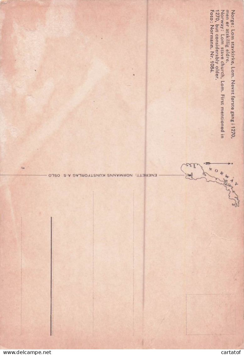 LOM STAVKIRKE . NEVNT FORSTE GANG … - Noorwegen
