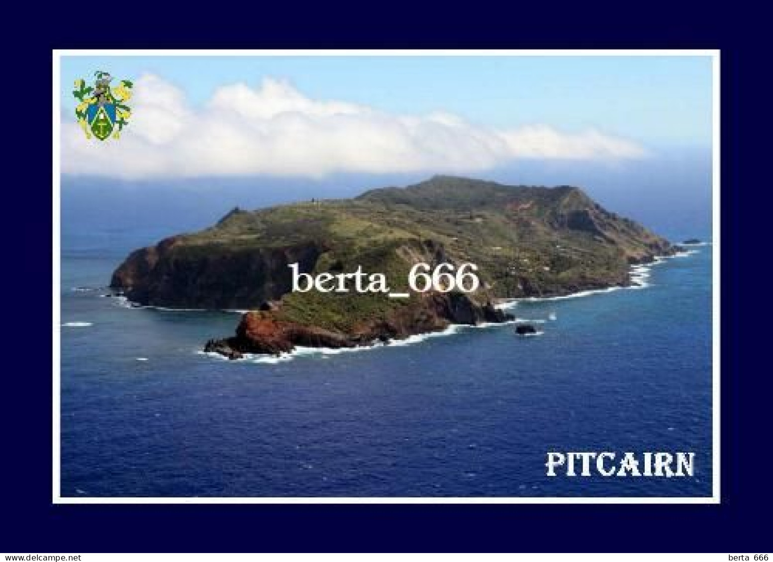 Pitcairn Island Aerial View New Postcard - Pitcairn