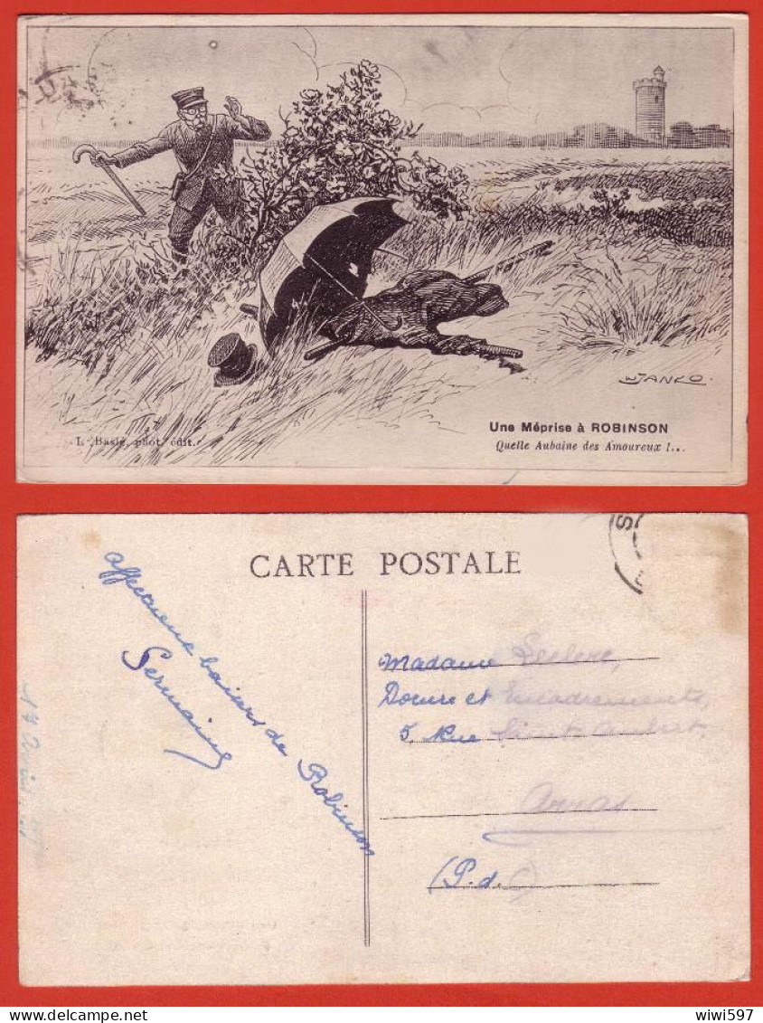 CARTE POSTALE  FANTAISIE - ILLUSTRATEUR -  JANKO - UNE MEPRISE A ROBINSON - Otros & Sin Clasificación