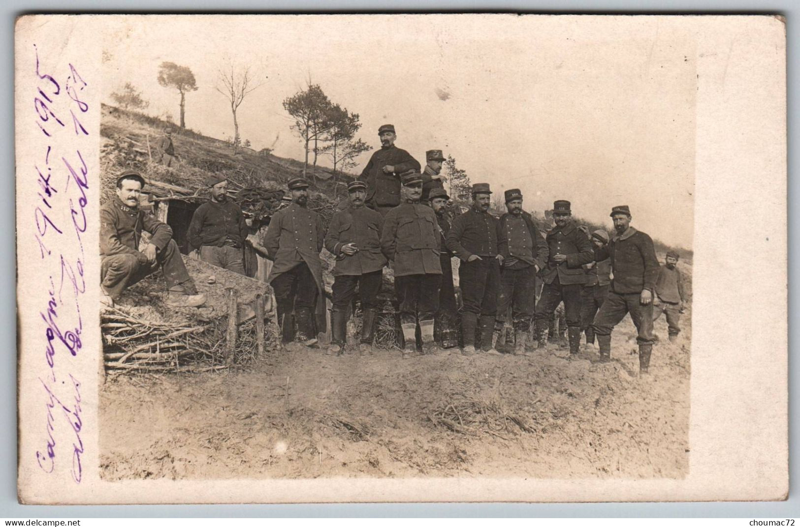 WW1 296, Carte Photo, 110e RI Régiment D'Infanterie, Mars 1915, Abris De La Côte 181 - War 1914-18