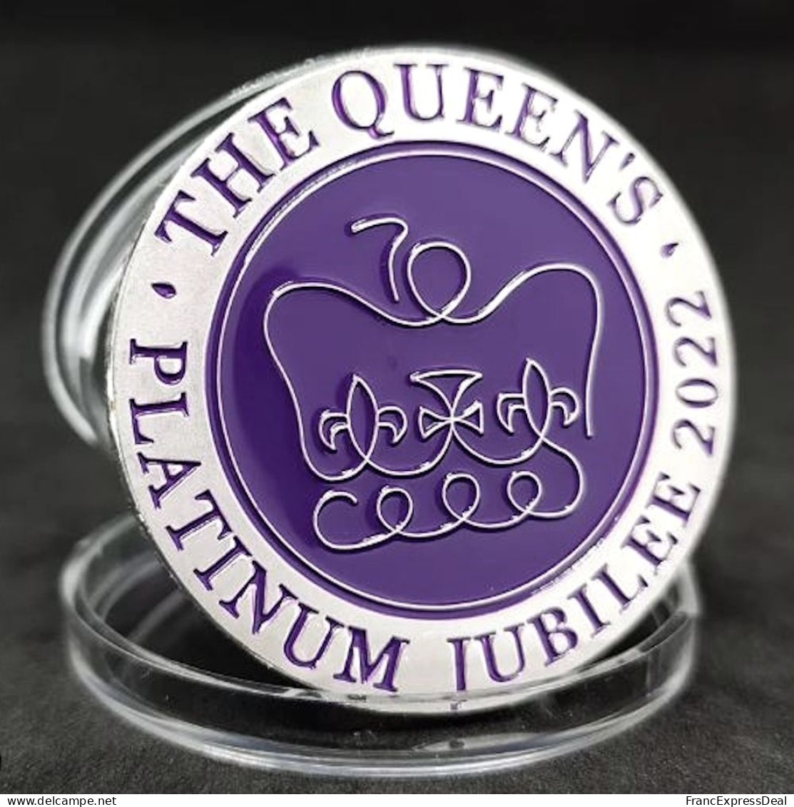 Pièce Médaille NEUVE Plaquée Argent - Reine Elisabeth II Platinum Jubilee Queen Elizabeth II - Sonstige & Ohne Zuordnung