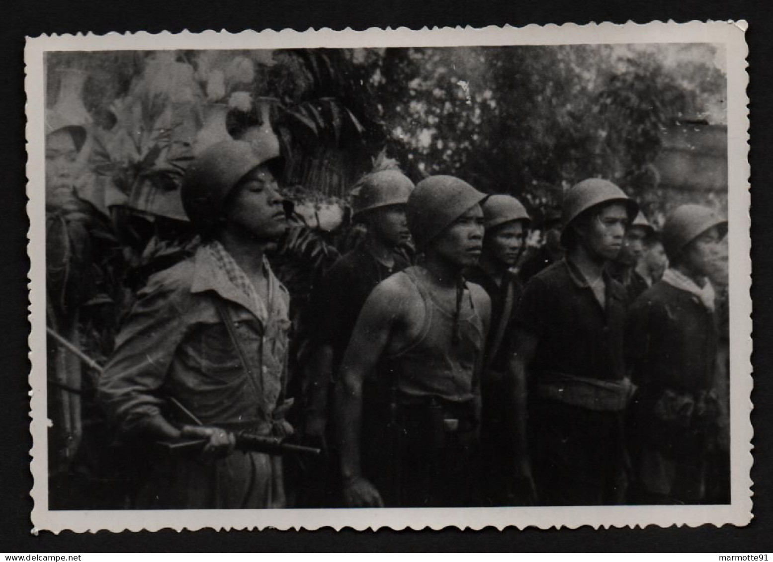 PHOTO GUERRE INDOCHINE  PROPAGANDE INDOCHINA COMBATTANTS VIETNAMIENS VIETMINH CHI DOI - Documenti