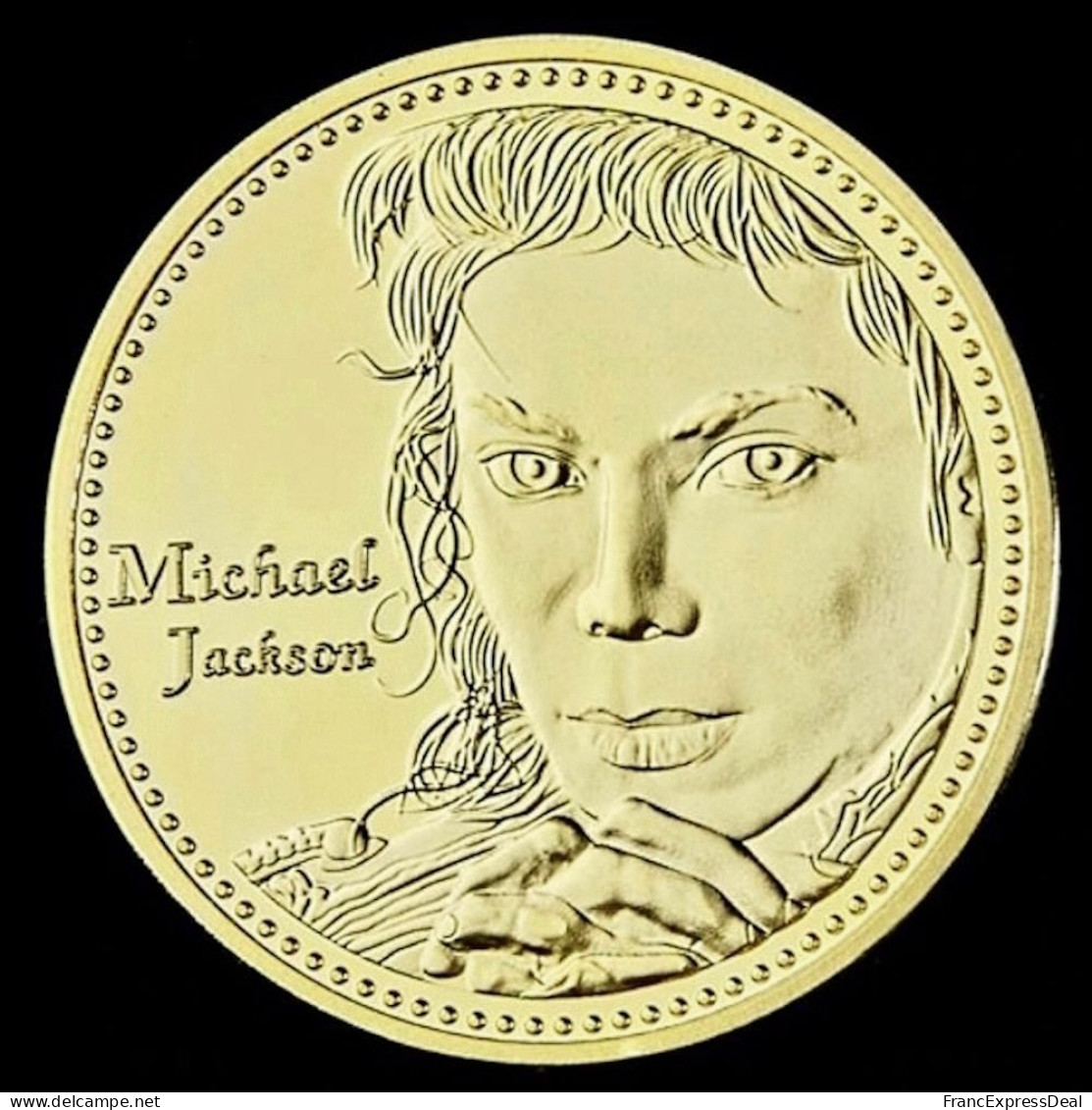 Pièce Médaille NEUVE Plaquée Or - Michael Jackson King Of Pop (Ref 1) - Autres & Non Classés