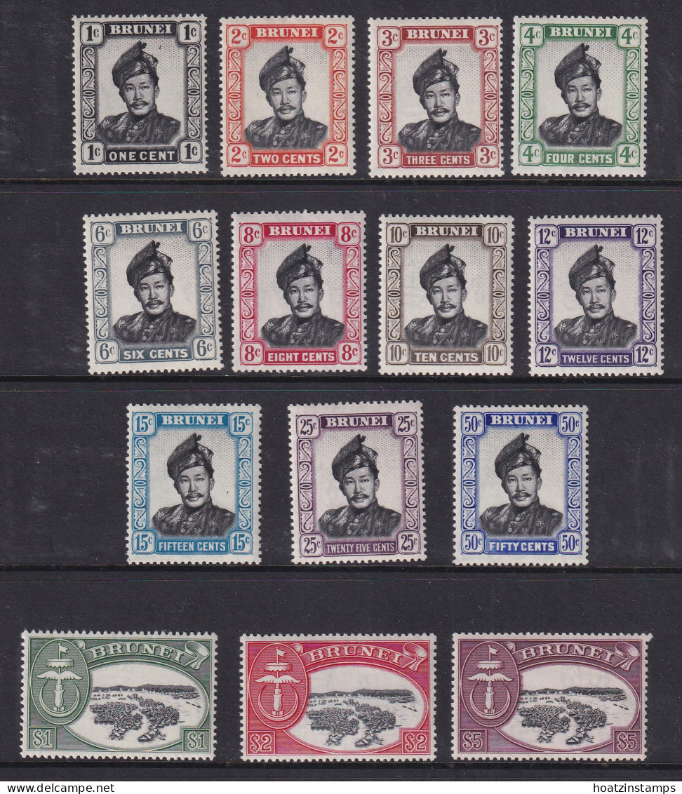 Brunei: 1952/58   Sultan Omar Saifuddin Set  SG100-113   MH - Brunei (...-1984)