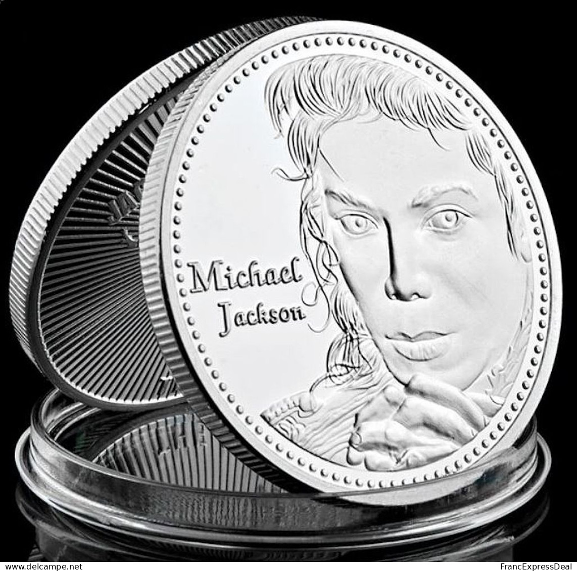 Pièce Médaille NEUVE Plaquée Argent - Michael Jackson King Of Pop (Ref 1) - Sonstige & Ohne Zuordnung