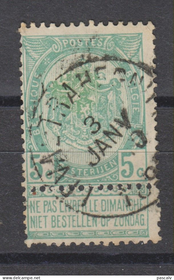 COB 56 Oblitération Centrale LEVAL-TRAHEGNIES - 1893-1907 Stemmi