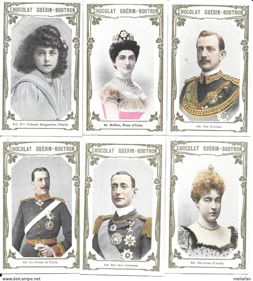 CD04 - CROMOS GUERIN BOUTRON - FAMILIA REALE ITALIANA - YOLANDA - DUCA D'AOSTA - DUCA DEGLI ABRUZZI - CONTE DI MILANO - Guérin-Boutron