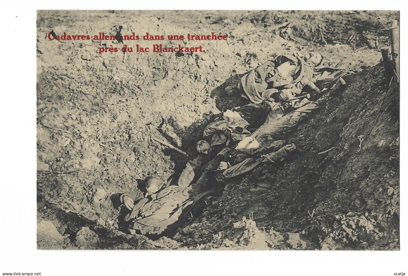 Cadavres Allemands Dans Une Tranchée Près Du Lac Blanckaert. - War 1914-18