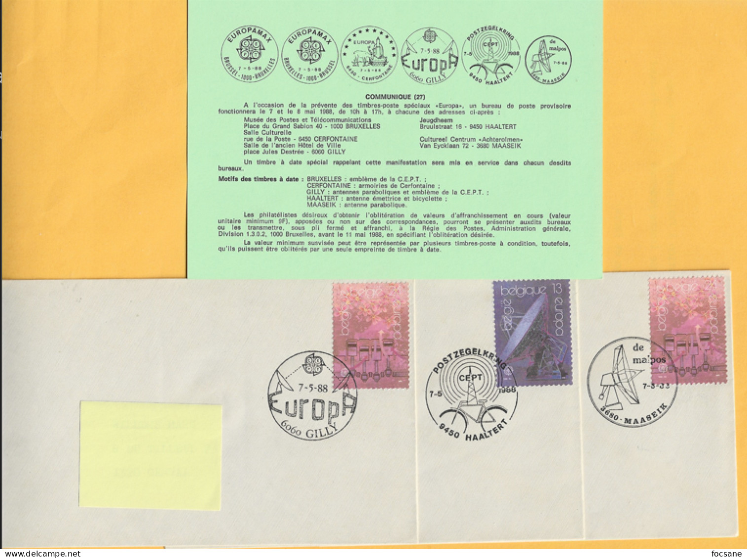 (27) Europa Transport & Moyens De Communication 7-5-1988 Timbre N° 83/84 - Other & Unclassified