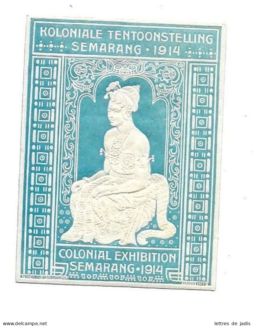 Vignette COLONIAL EXHIBITION SEMARANG 1914 TB - Briefmarkenmessen