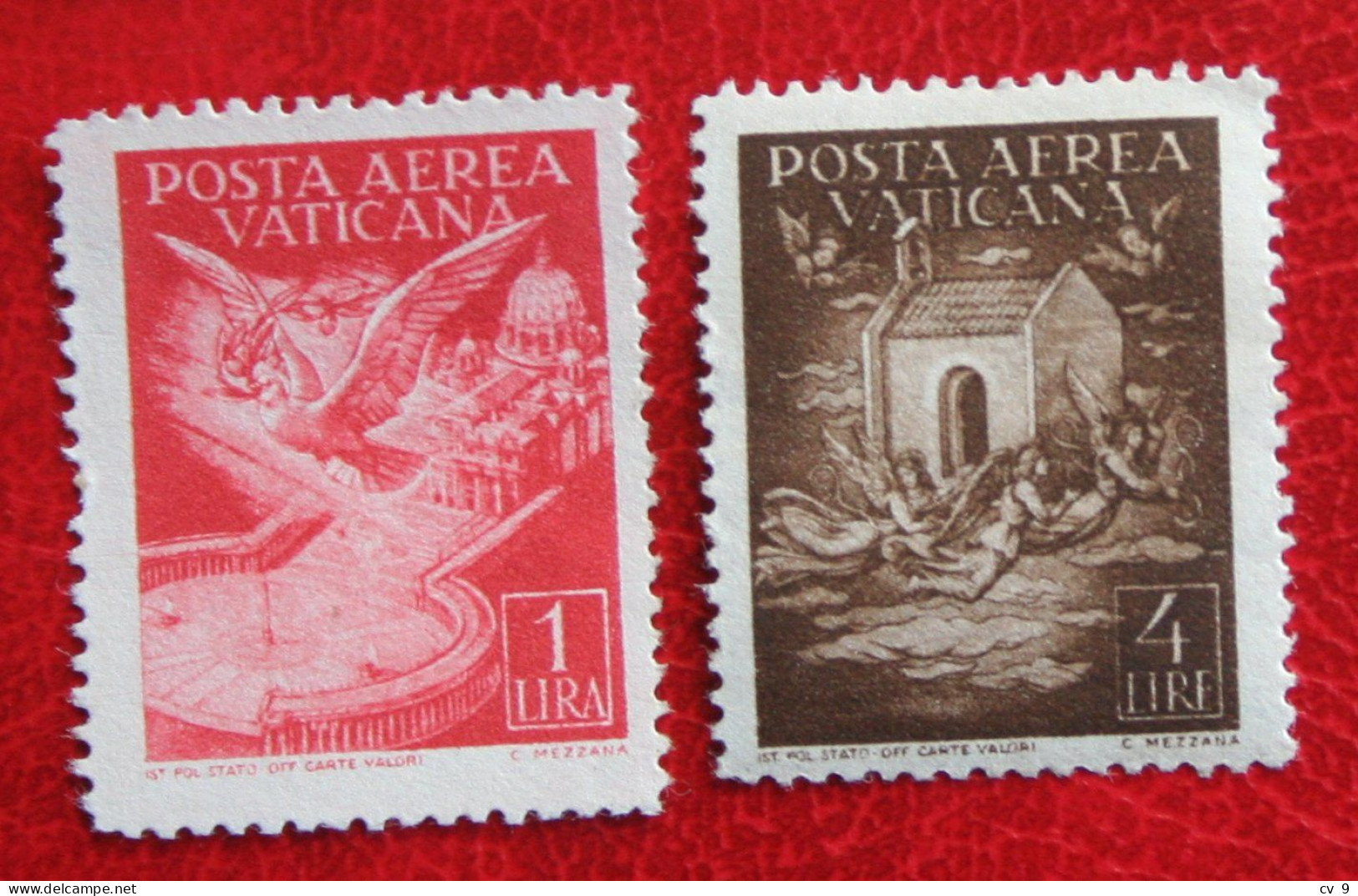 Posta Aerea Airmail Luftpost 1947 Mi 140-141 Yv 9-10 Ongebruikt / MH VATICANO VATICAN VATICAAN - Posta Aerea