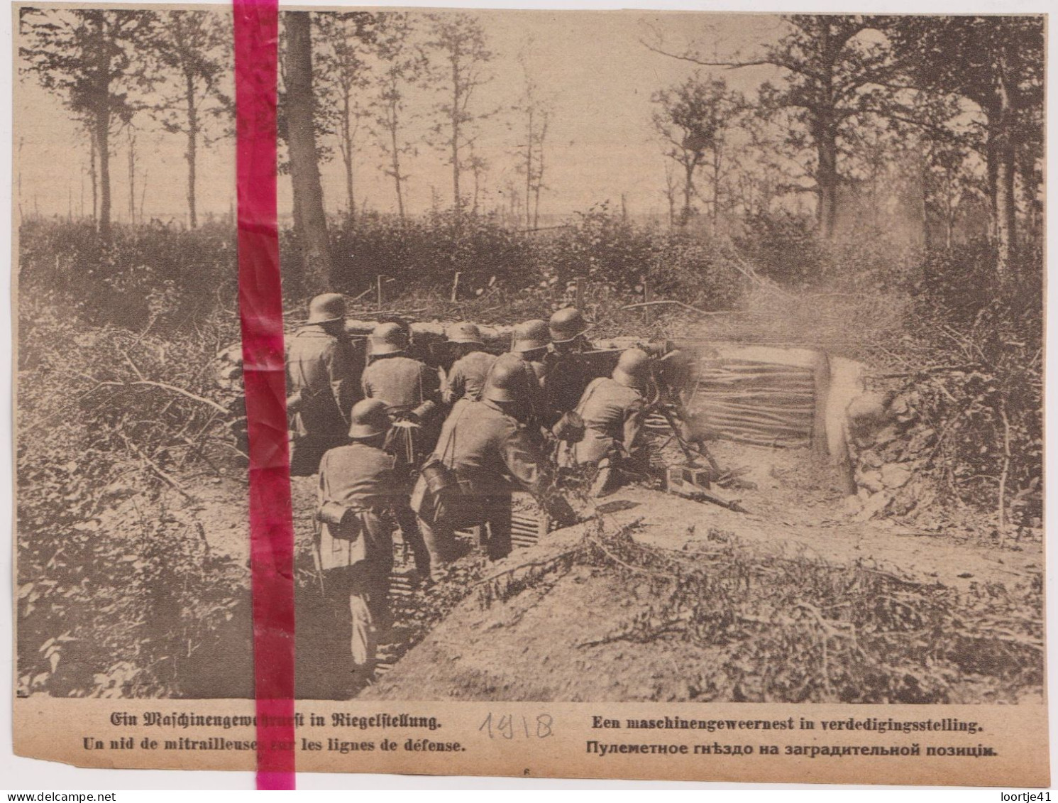 Oorlog Guerre 14/18 - Front, Machinegeweer, Mitrailleuses - Orig. Knipsel Coupure Tijdschrift Magazine - 1918 - Non Classés