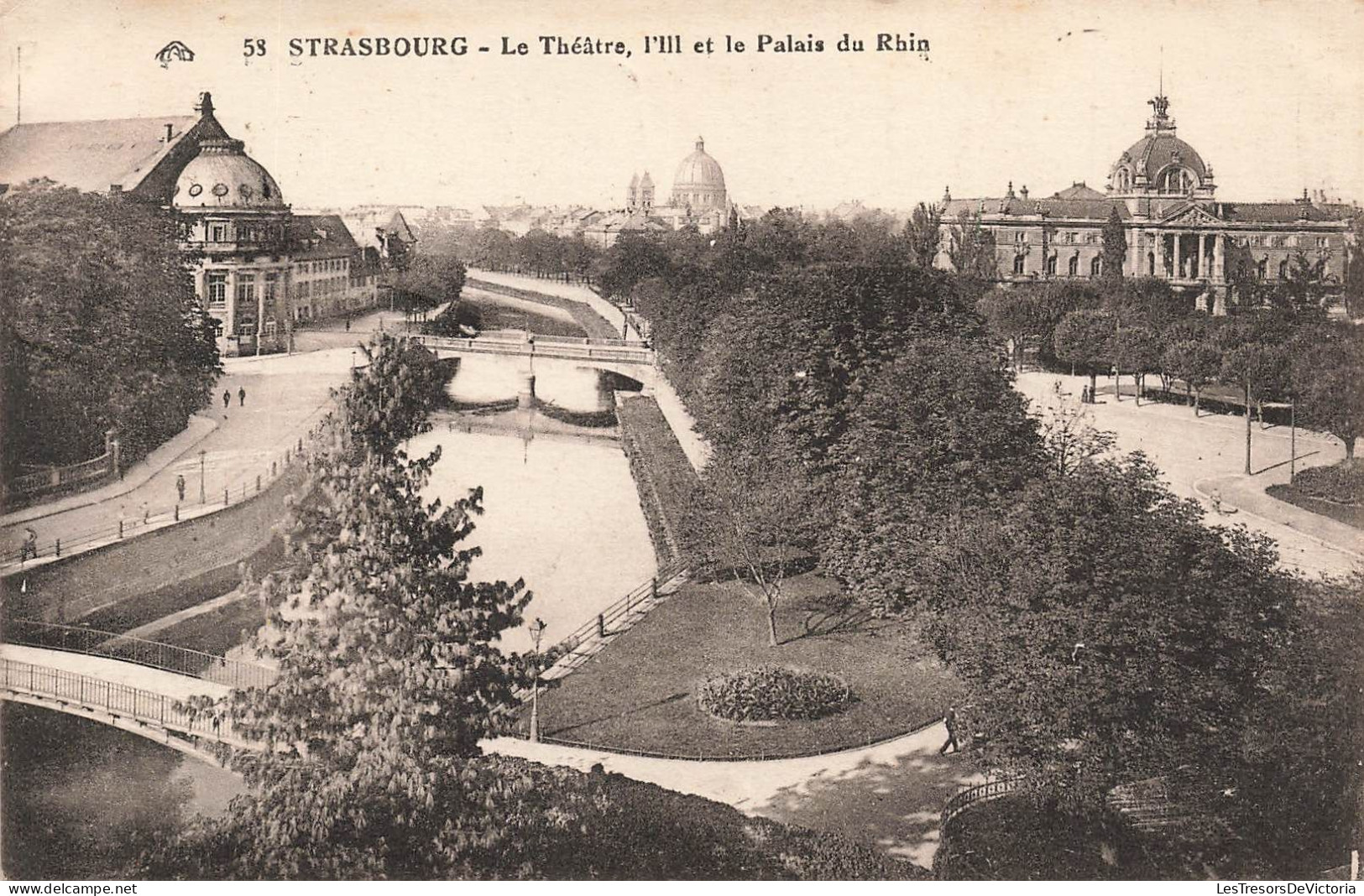 FRANCE - Strasbourg - Le Théâtre, L'Ill Et Le Palais Du Rhin  - Carte Postale Ancienne - Strasbourg