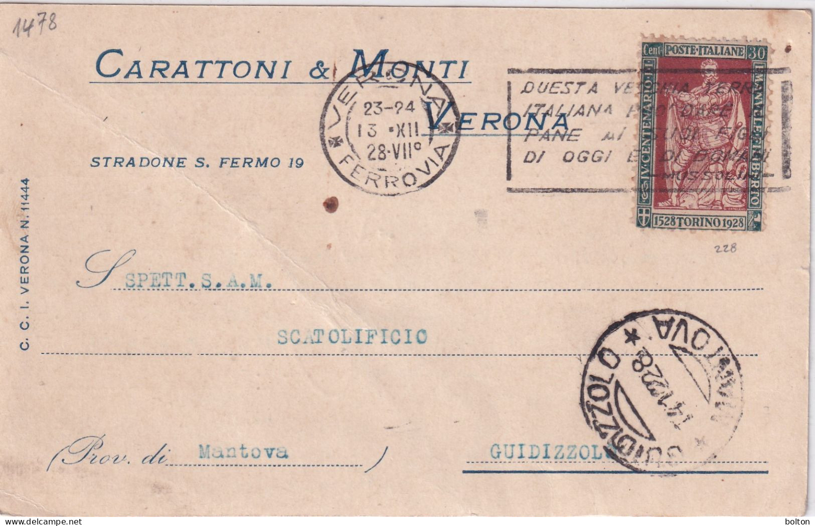 1940 Cartolina Affrancata Con 30c Emanuele Filiberto  Con Annullo Meccanico A Targhetta BATTAGLIA DEL GRANO - Marcofilía