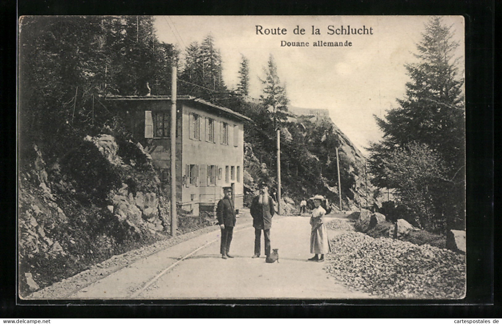 AK Route De La Schlucht, Douane Allemande  - Aduana