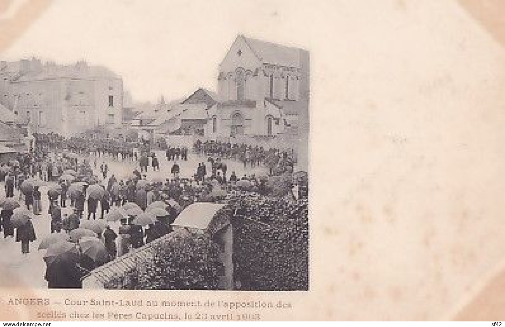 ANGERS                Cour Saint Laud Au Moment De L Apposition Des Scéllés .......le 23  04 1903           Précurseur - Angers