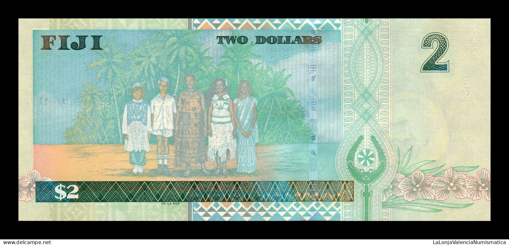 Fiji 2 Dollars Elizabeth II 2002 Pick 104 Sc Unc - Fiji