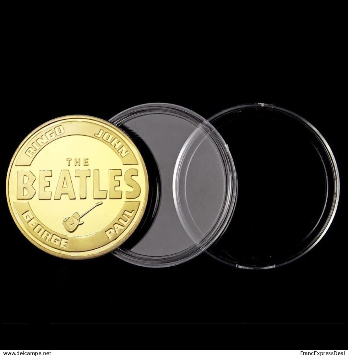 Pièce Médaille NEUVE Plaquée Or - The Beatles - Andere & Zonder Classificatie