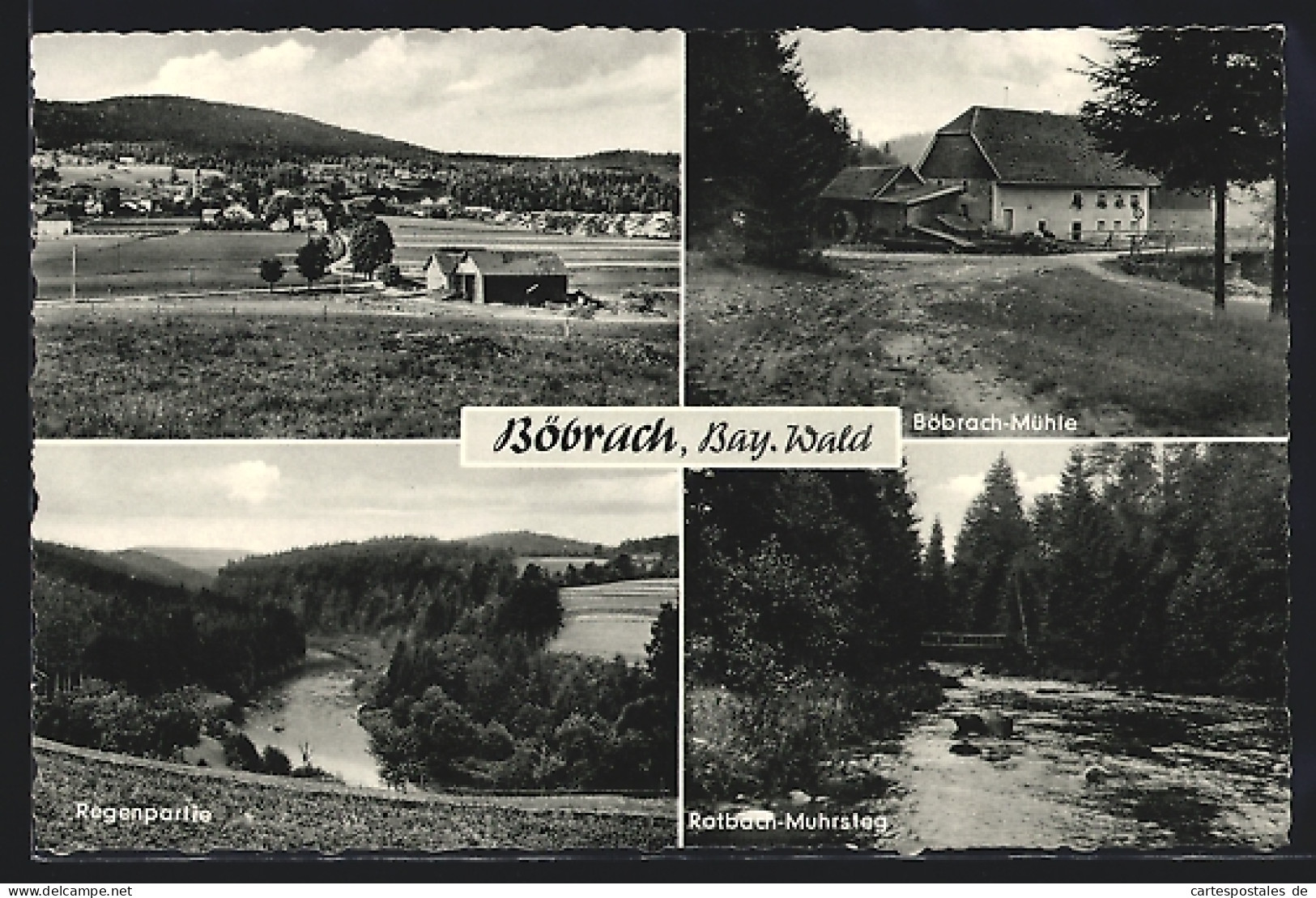 AK Böbrach /Bay. Wald, Böbrach-Mühle, Regenpartie Und Rotbach-Muhrsteg  - Regen