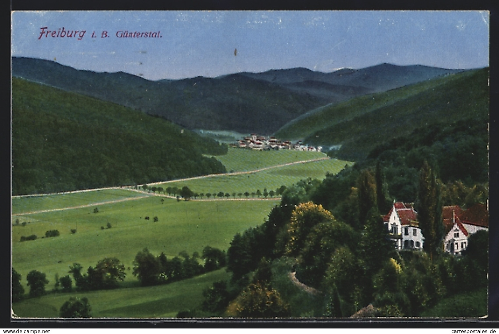 AK Freiburg I. B., Blick Auf Das Günterstal  - Freiburg I. Br.