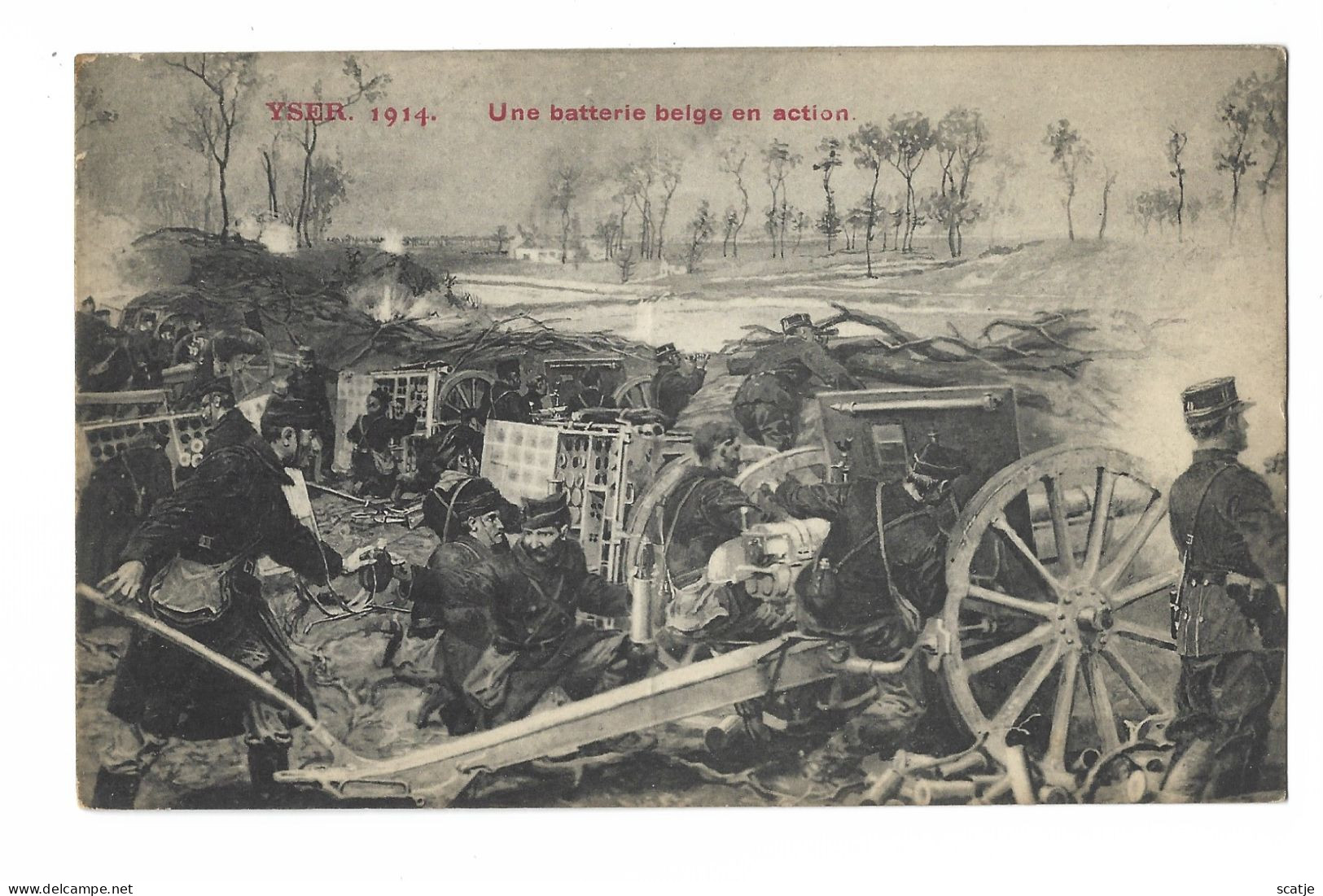 Yser.   1914.  Une Batterie Belge En Action. - War 1914-18