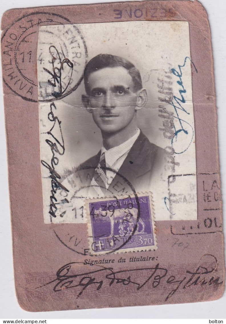 1939  TESSERA POSTALE Con 3,70 Lire - Storia Postale