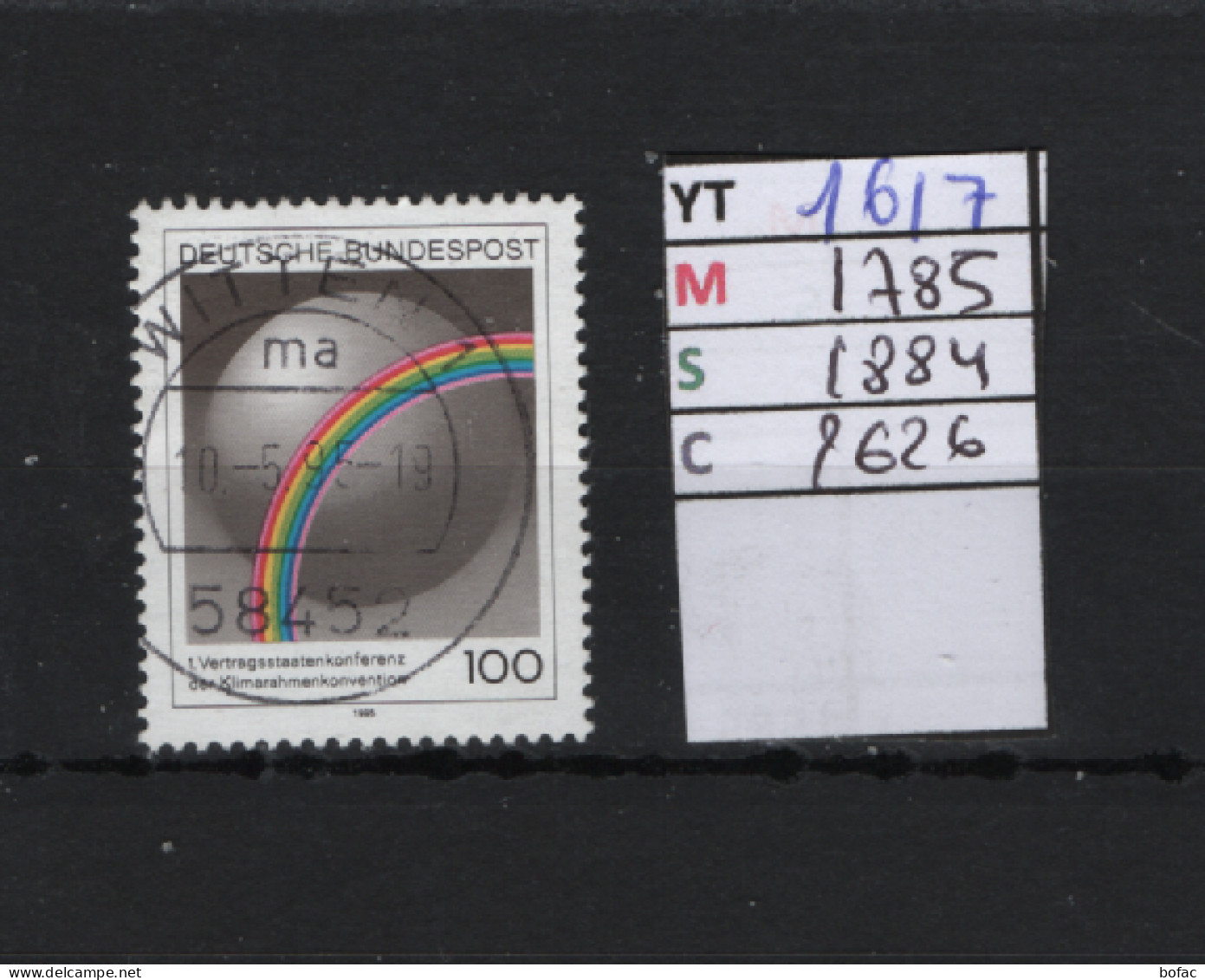 PRIX F. Obl 1617 YT 1785 MIC 1884 SCO 1626 GIB Conférence Sur Le Climat  1995 75/12 - Gebruikt