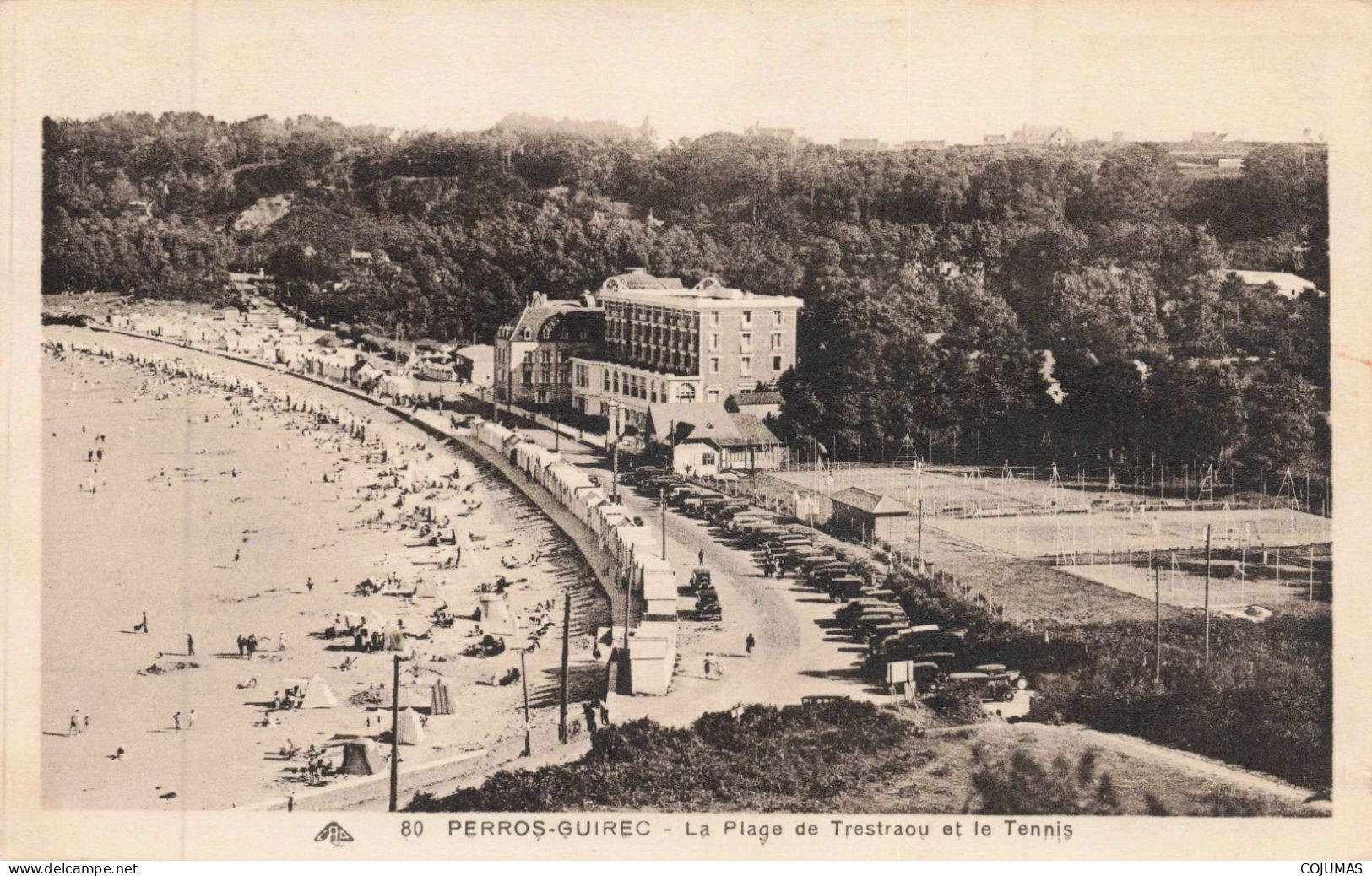 22 - PERROS GUIREC _S28449_ La Plage De Trestraou Et Le Tennis - Perros-Guirec